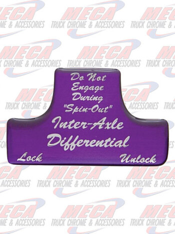 SWITCH GUARD STICKER FL PPL AXLE/DIFFERENTIAL
