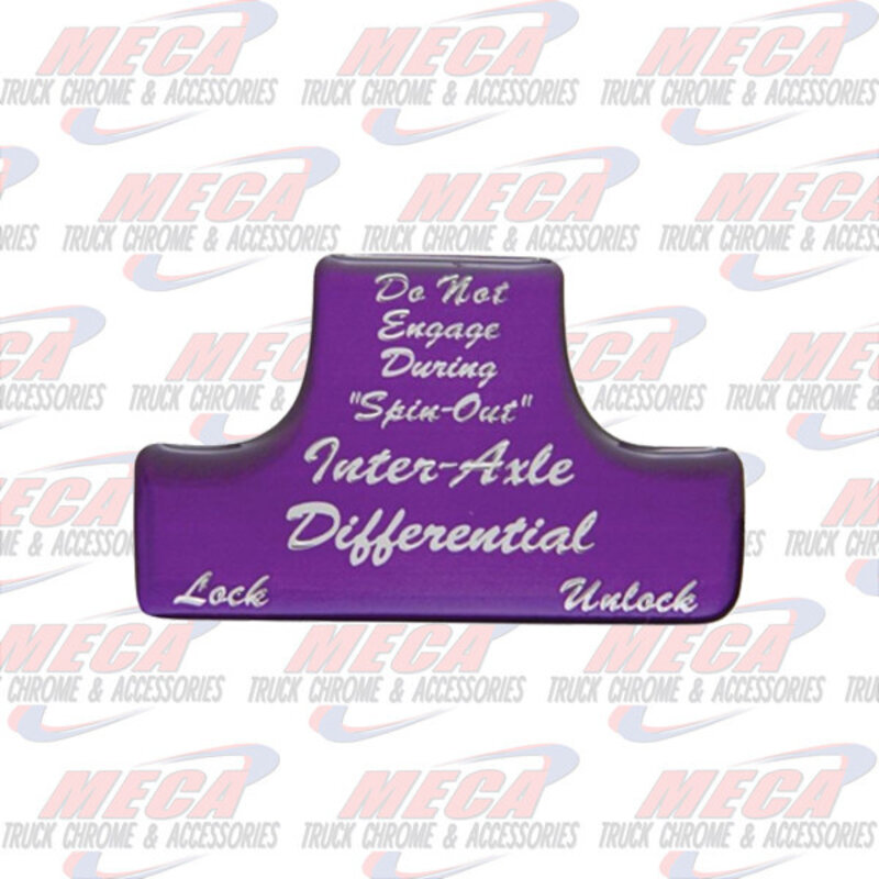 SWITCH GUARD STICKER FL PPL AXLE/DIFFERENTIAL