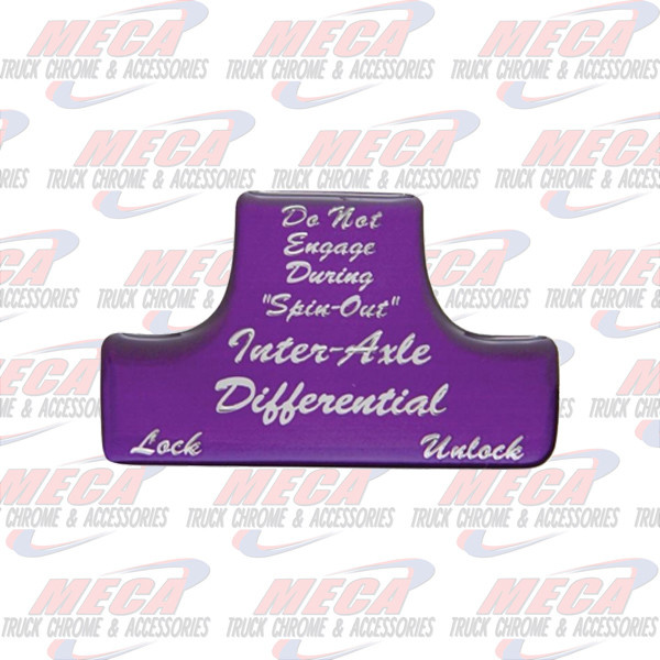 SWITCH GUARD STICKER FL PPL AXLE/DIFFERENTIAL