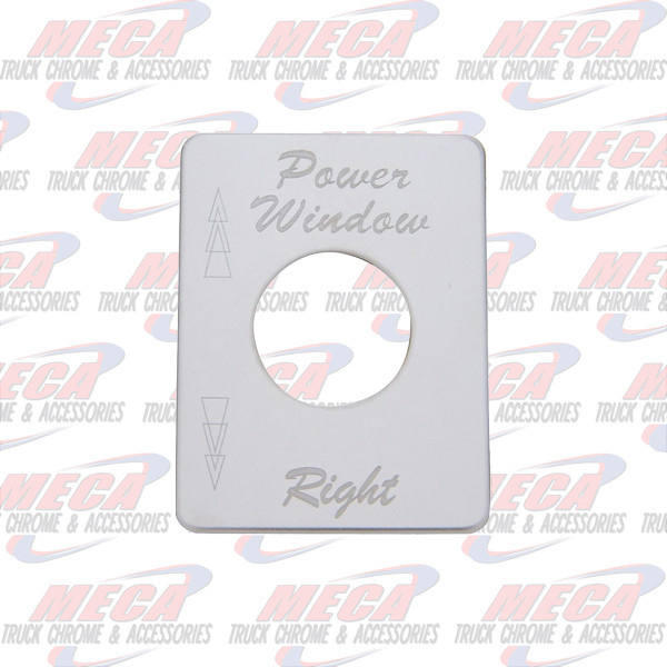 DASH PLATE PWR WINDOW RIGHT - UA