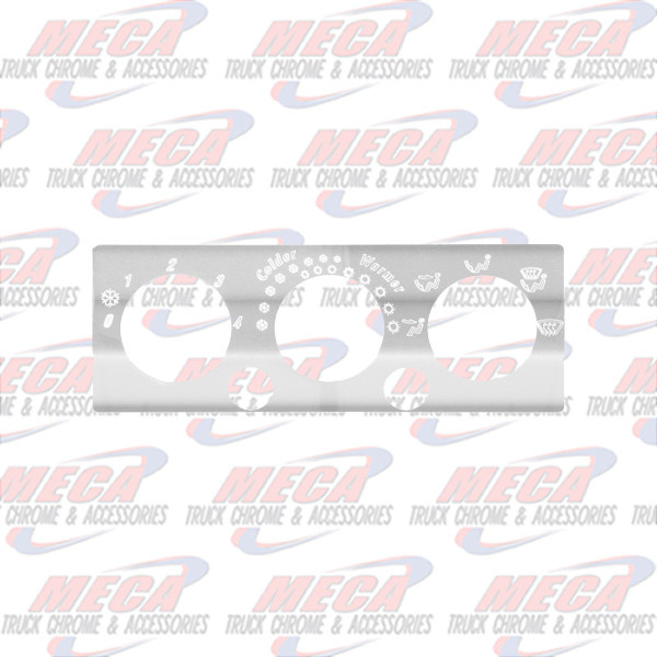 SS 3 SWITCH AC/HEATER CONTROL PLATE FOR INTERNATIONAL