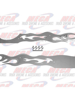PB DOOR KICK PANEL FLAMES SET
