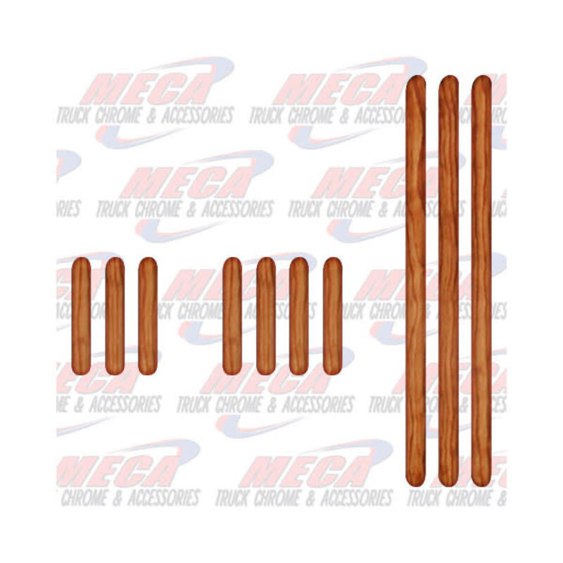 BRAKE PEDAL REPLACEMENT STRIP SET FL WOOD TONE