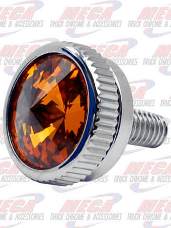 CB BOLT 4MM AMBER S/S CHROME 2/PK