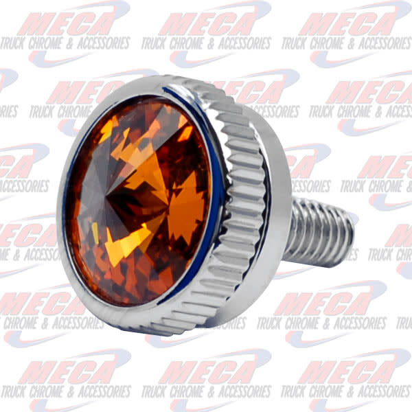 CB BOLT 4MM AMBER S/S CHROME 2/PK