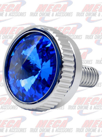 CB BOLT 4MM BLUE S/S CHROME 2/PK