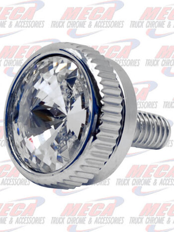 CB BOLT 4MM CLEAR S/S CHROME 2/PK