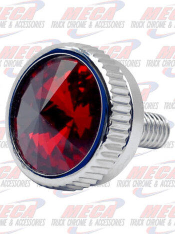 CB BOLT 4MM RED S/S CHROME 2/PK