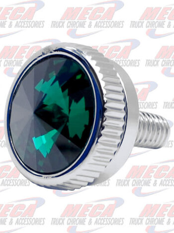 CB BOLT 4MM GREEN S/S CHROME 2/PK