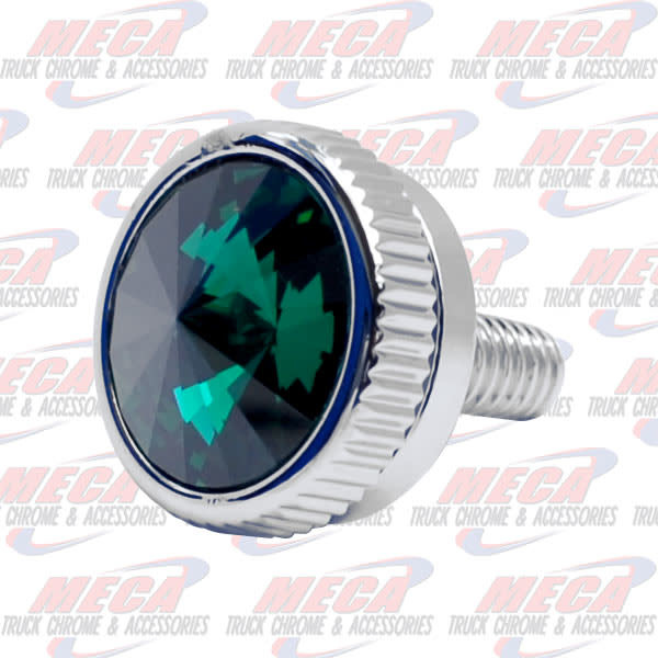 CB BOLT 4MM GREEN S/S CHROME 2/PK