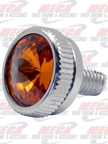 CB BOLT 5MM AMBER S/S CHROME 2/PK