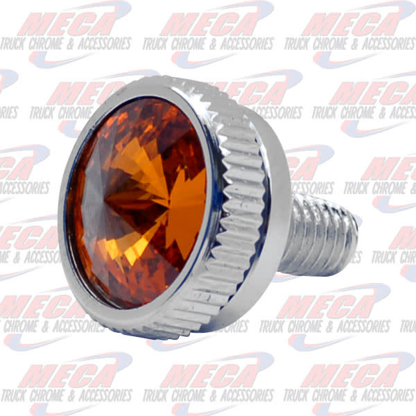 CB BOLT 5MM AMBER S/S CHROME 2/PK