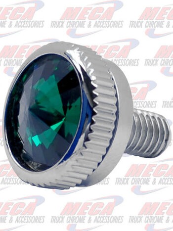 CB BOLT 5MM GREEN S/S CHROME 2/PK