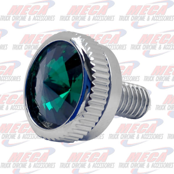 CB BOLT 5MM GREEN S/S CHROME 2/PK