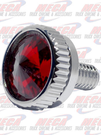 CB BOLT 5MM RED S/S CHROME 2/PK
