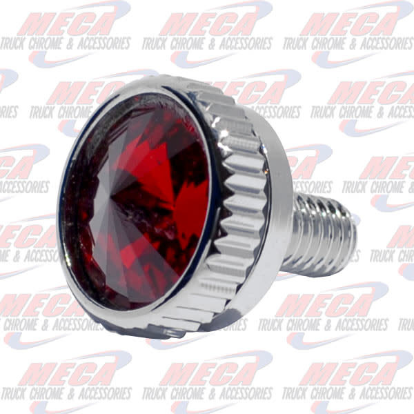 CB BOLT 5MM RED S/S CHROME 2/PK