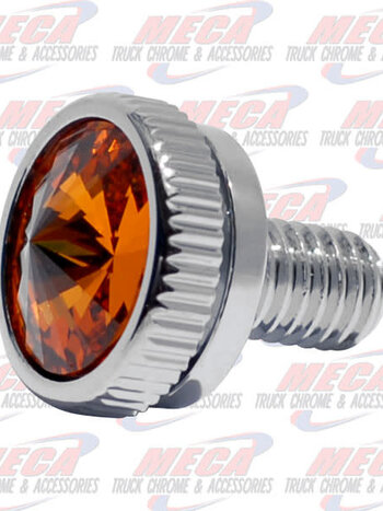 CB BOLT 6MM AMBER S/S CHROME 2/PK