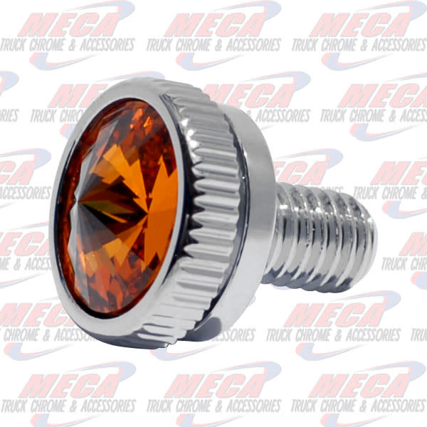 CB BOLT 6MM AMBER S/S CHROME 2/PK