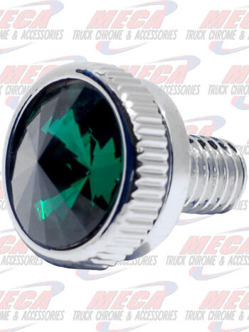 CB BOLT 6MM GREEN S/S CHROME 2/PK