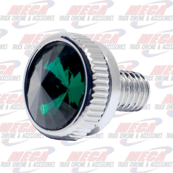 CB BOLT 6MM GREEN S/S CHROME 2/PK