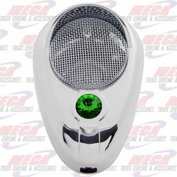 CB MIC COVER GREEN CHROME PLASTIC ROAD KING 56