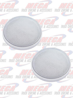 SPEAKER COVER PB ROUND 6-1/2" DIA. CHROME SNAP ON