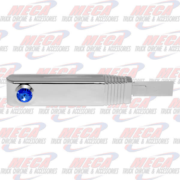 TURN SIGNAL SWITCH HANDLE PLASTIC CHROME BLUE