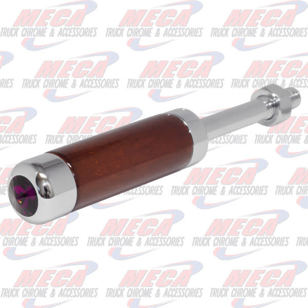 CHROME/WOOD TRAILER BRAKE HANDLE 5" PURPLE