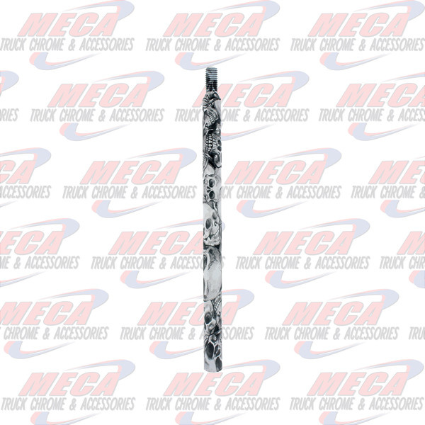 GEARSHIFT EXTENSION W/ BLACK SKULLS PB 12"