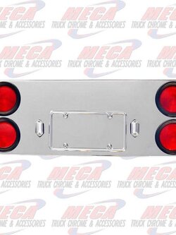 REAR CENTERPIECE 4-4" HLS W/LIGHTS CHROME
