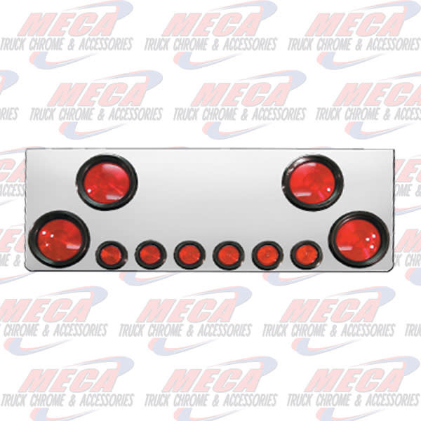 REAR CENTERPIECE S.S. W/4-4" RND, 6-2" LIGHTS