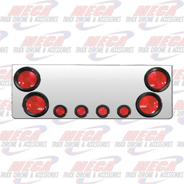 REAR CENTERPIECE S.S. W/ 4-4" LTS & 4-2" LIGHTS