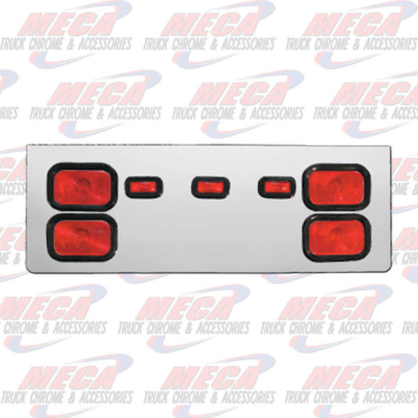 REAR CENTERPIECE W/ 4 RECT LTS & 3 SMALL RECT