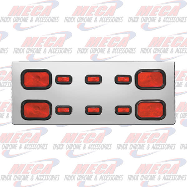 REAR CENTERPIECE S.S. W/ 4 RECT LTS & 6 SMALL RECT