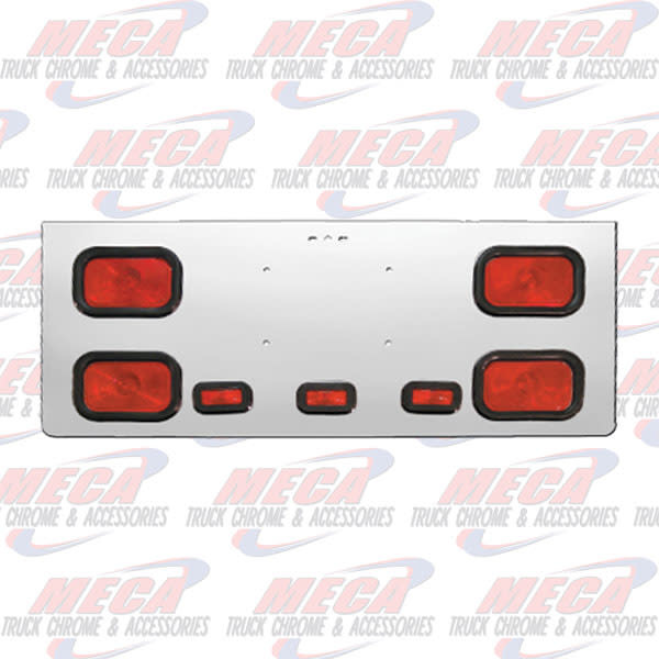 REAR CENTERPIECE S.S. W/ 4 RECT LTS & 3 SMALL RECT
