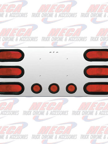 REAR CENTERPICE S.S. W/ 6 OVAL LTS & 3 - 2" LTS