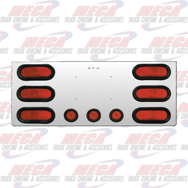 REAR CENTERPICE S.S. W/ 6 OVAL LTS & 3 - 2" LTS