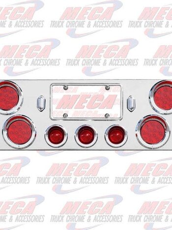 CENTERPIECE S/S W/ RED 4" LED & BEZELS