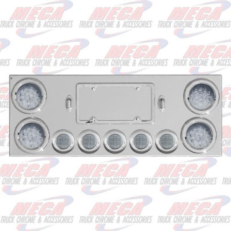 REAR CENTERPIECE S/S 4-4" 5-2.5" CLEAR LED'S
