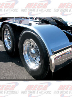 FULL FENDER S/S SET 14 GA SMOOTH FINISH - 132" W/ ROLLED EDGE