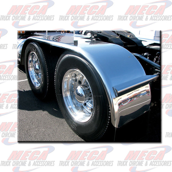 FULL FENDER S/S SET 14 GA SMOOTH FINISH - 132" W/ ROLLED EDGE