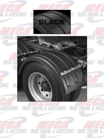 FENDER SINGLE AXLE Sold Each (EACH TRUCK, NEEDS 2 OF THESE PER AXLE) 22.5"/24.5"  POLY BLACK