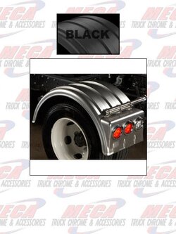 FENDER 1 AXLE 22.5"/24.5"  W/ LIGHTBOX POLY BLACK (SOLD AS EACH, 2 NEEDED PER AXLE) MIN2260LB