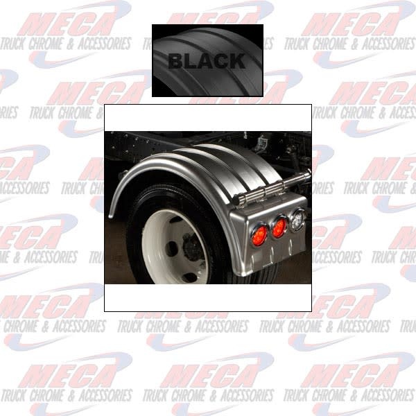FENDER 1 AXLE 22.5"/24.5"  W/ LIGHTBOX POLY BLACK (SOLD AS EACH, 2 NEEDED PER AXLE) MIN2260LB