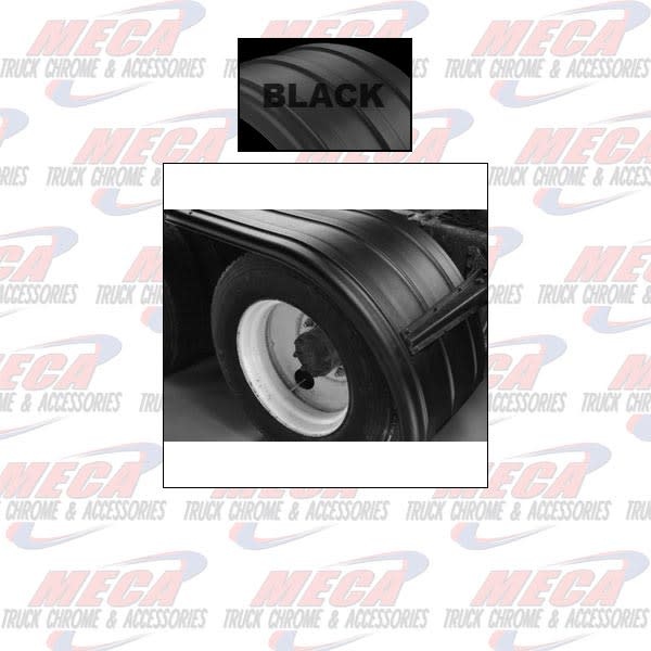 FENDER HALF LONG POLY BLACK EACH UNIT. 2 OF THESE NEEDED PER AXLE.   MIN950B