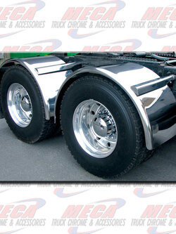 SINGLE AXLE FENDER 80" SMOOTH  S/S 16 GAUGE PAIR
