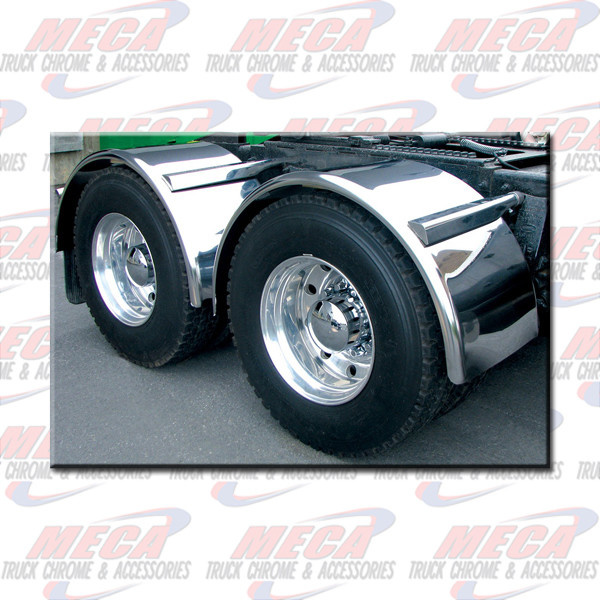 SINGLE AXLE FENDER 80" SMOOTH  S/S 16 GAUGE PAIR