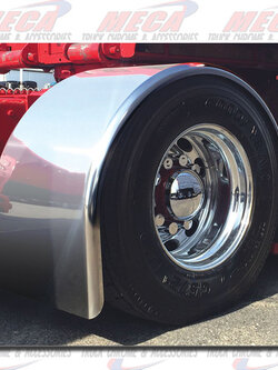 SINGLE AXLE FENDER SUPER LONG 95" SMOOTH  S/S 14 GAUGE (SET OF 2, COVERS 1 AXLE)