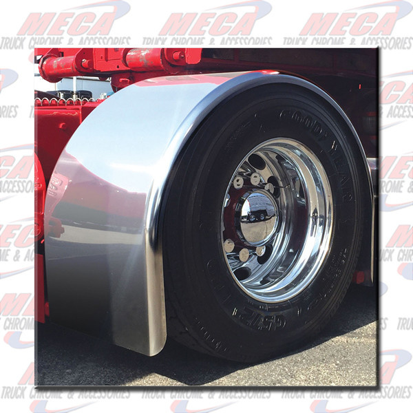 SINGLE AXLE FENDER SUPER LONG 95" SMOOTH  S/S 14 GAUGE (SET OF 2, COVERS 1 AXLE)