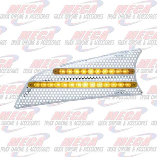 AIR INTAKE GRILL W/ AMBER LED KW T660 DRIVER SIDE